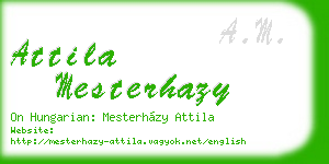 attila mesterhazy business card