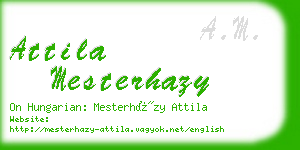 attila mesterhazy business card